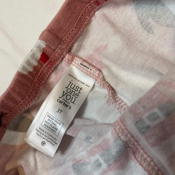 🐶🐶🐶Girls Just One You size 3T pink Christmas pajama set🐶🐶🐶 - Picture 6 of 6